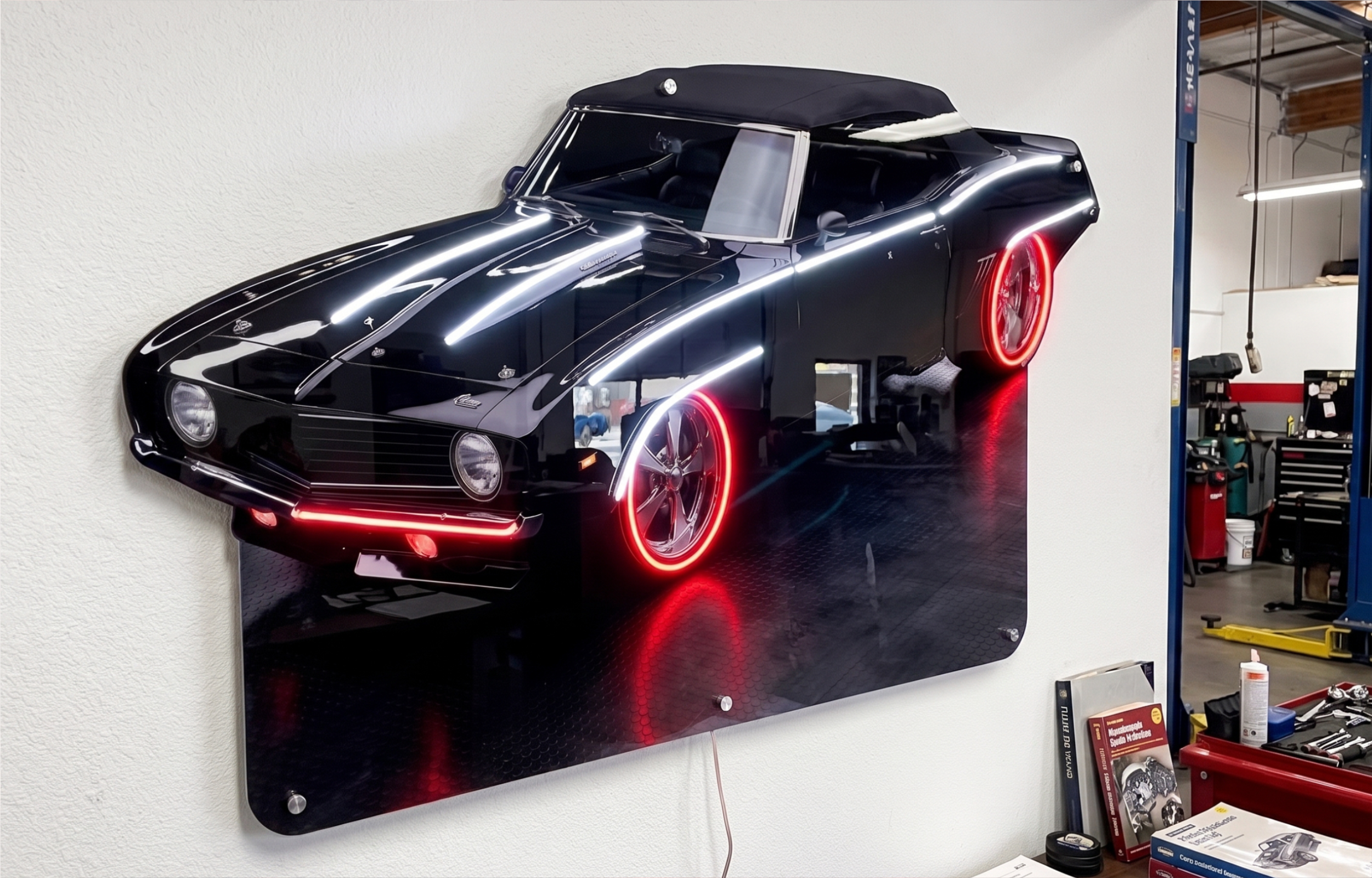 NeonArt Classic Muscle Car Cabrio LED 90x54cm