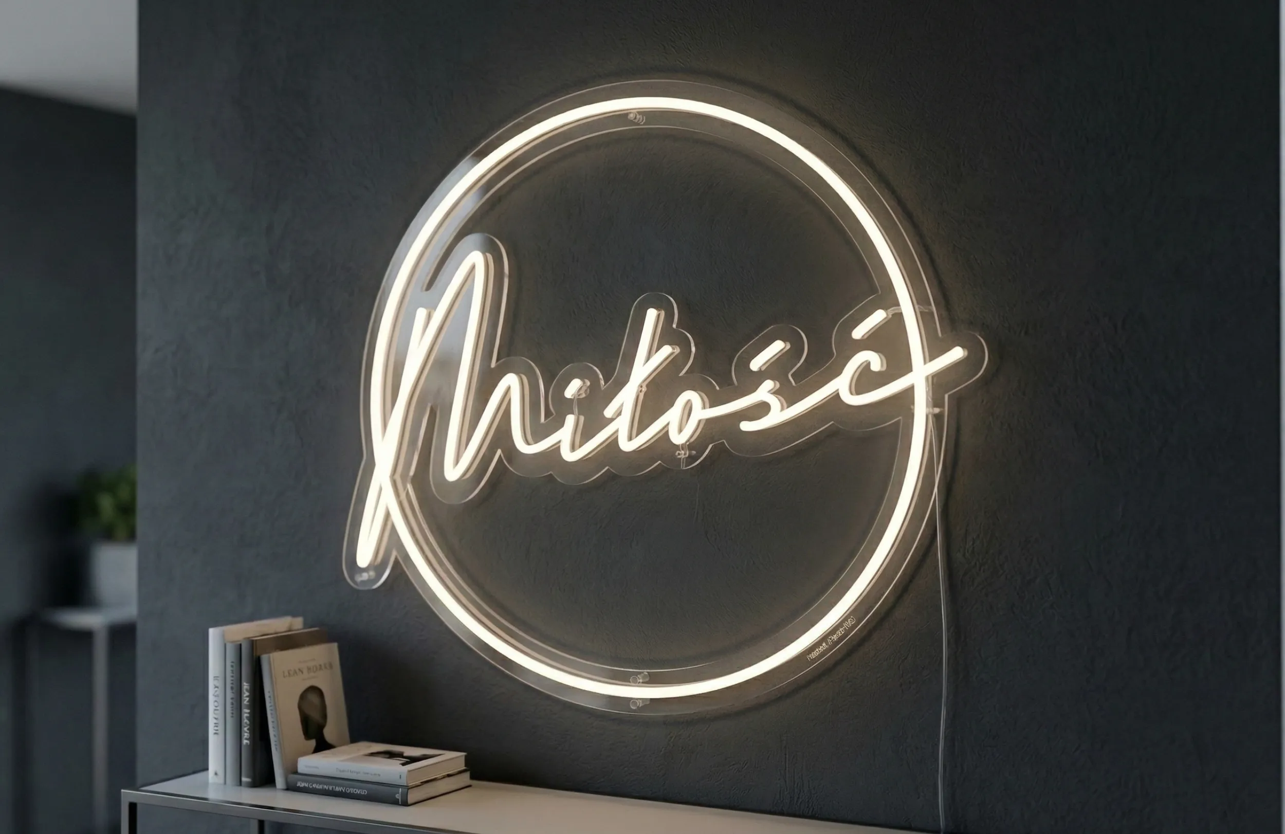 Neon LED Miłość w okręgu