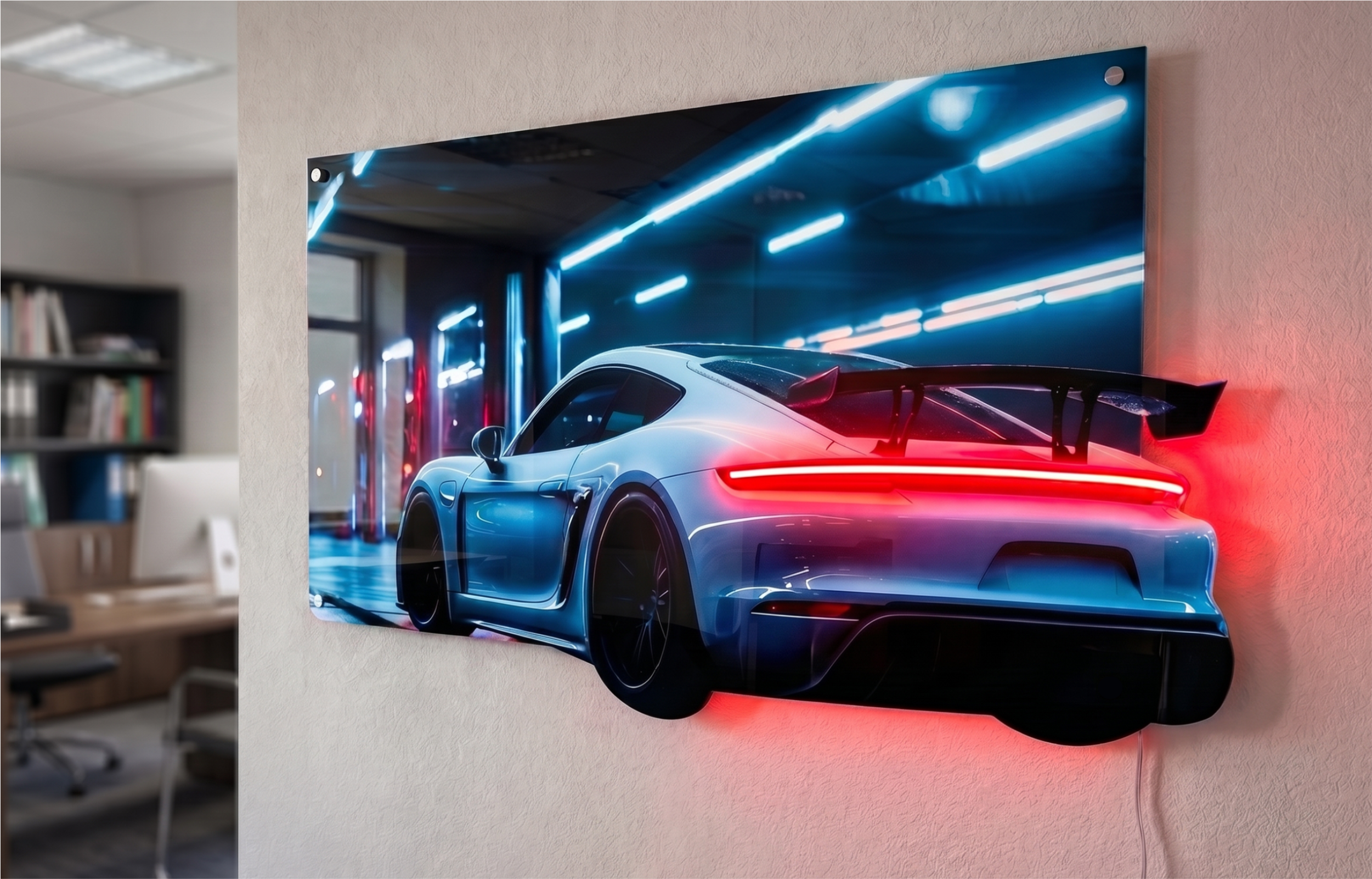 NeonArt Porshe GT3 RS LED 87x50cm