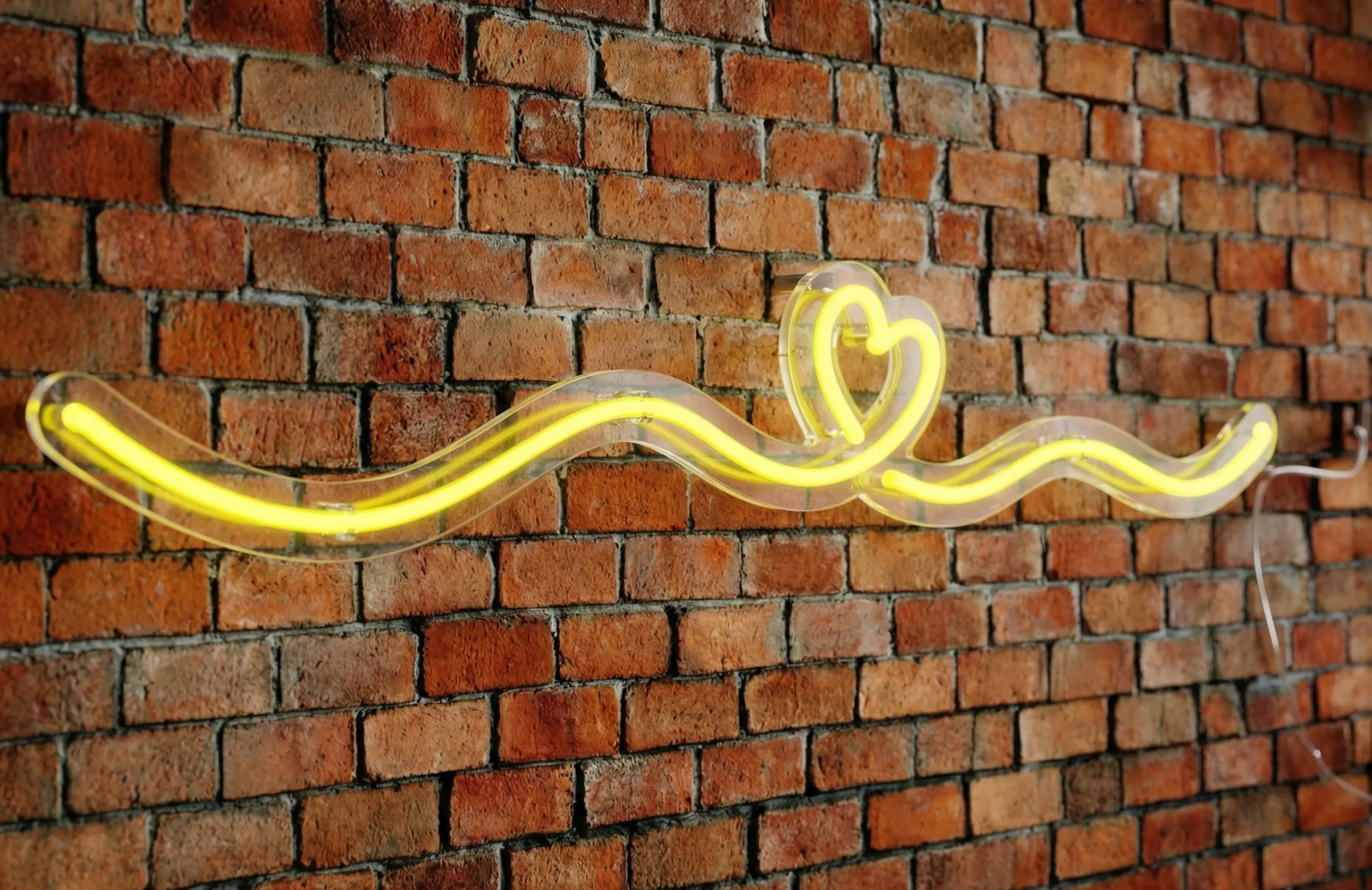 Neon LED Linia z sercem