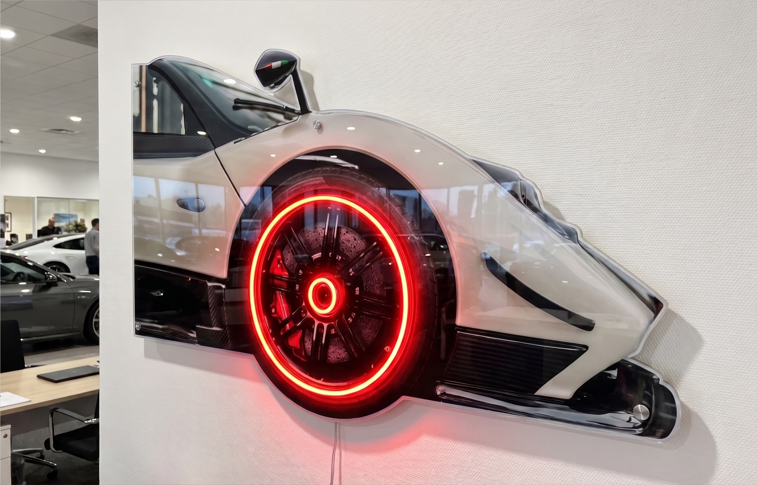 NeonArt Italian Hypercar Carbon Detail LED 87x50cm