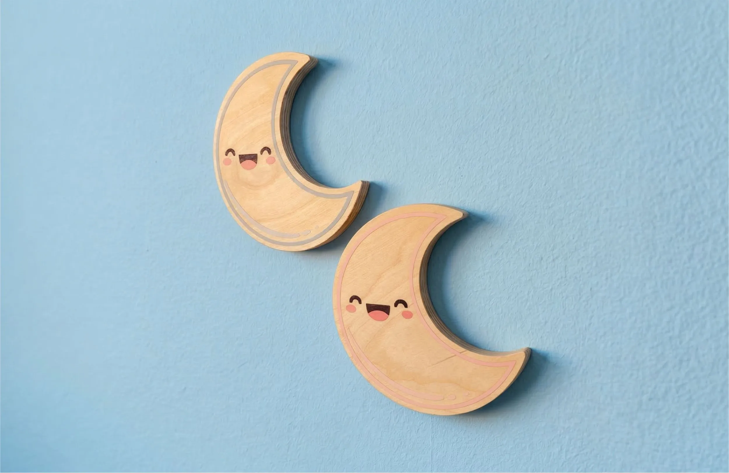 Wesoły księżyc – drewniana ozdoba