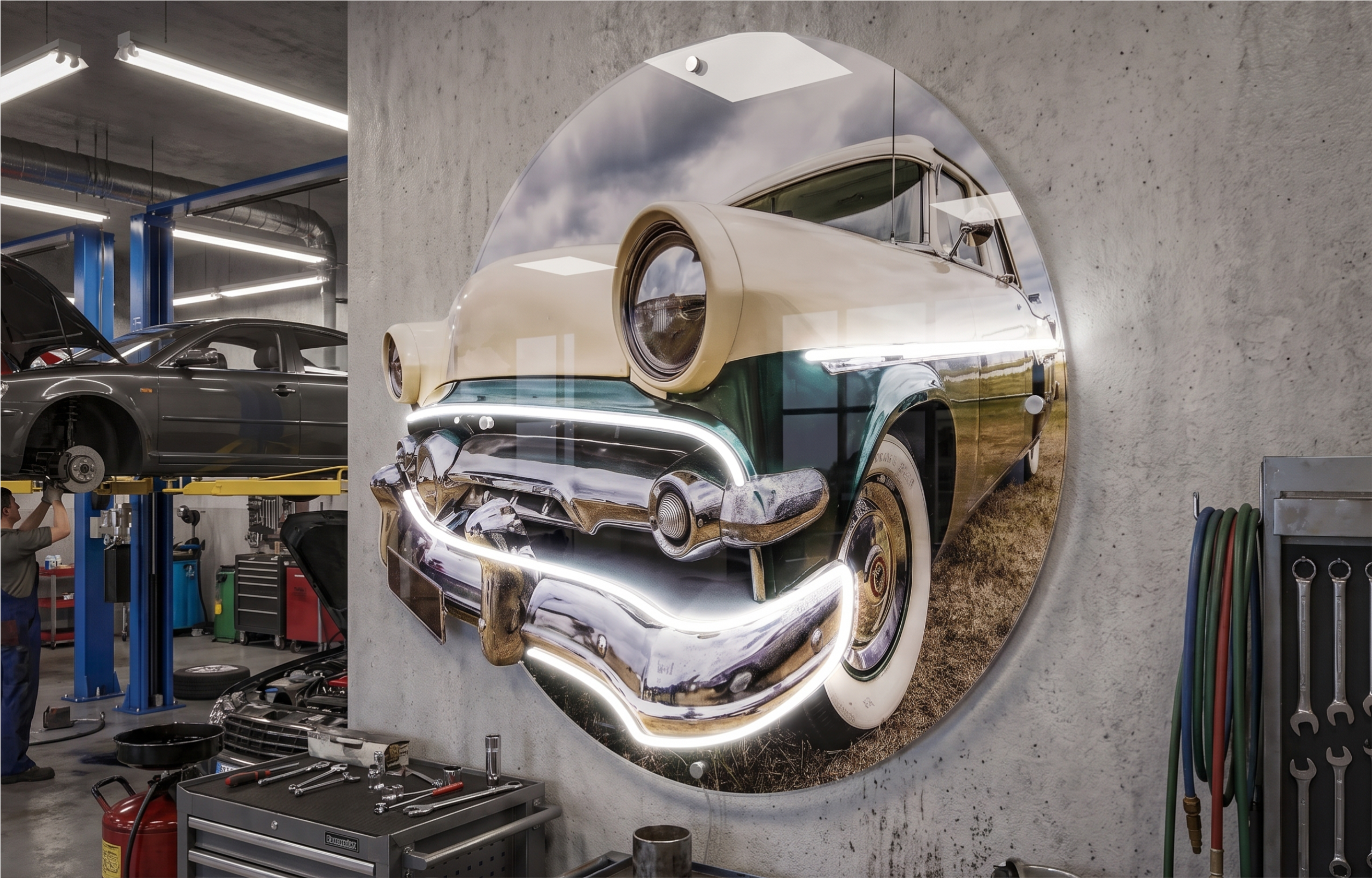 NeonArt Vintage American Classic 1955 LED 77x66cm