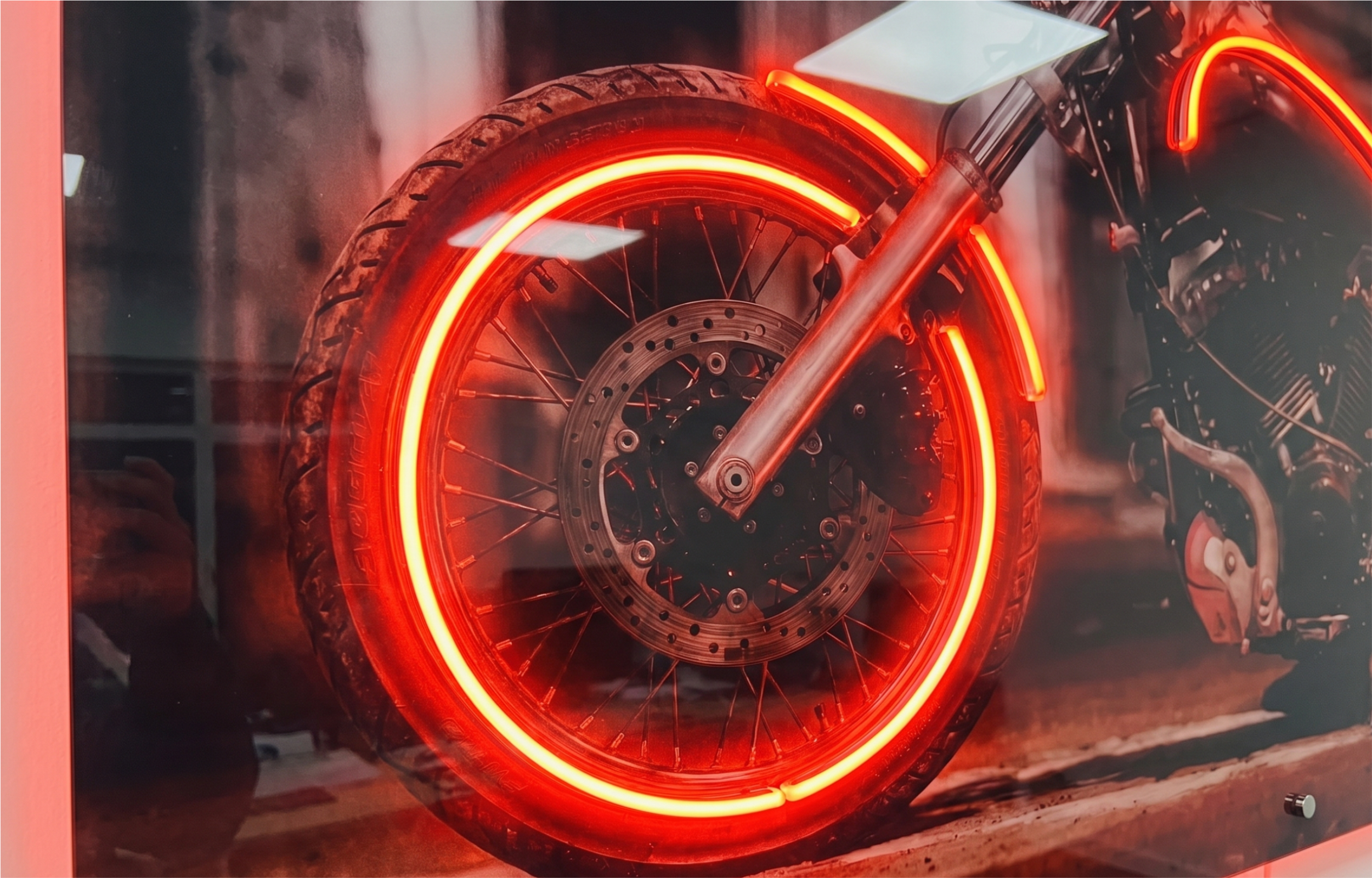 NeonArt Custom Chopper LED 80x57cm