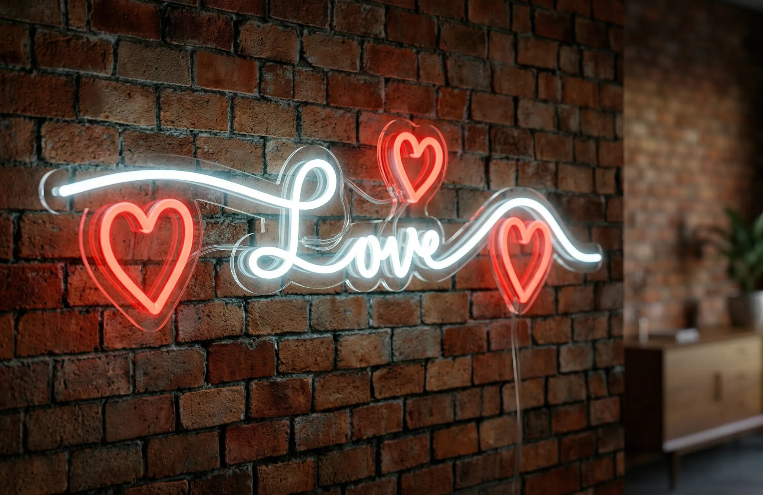 Neon LED Love Heart