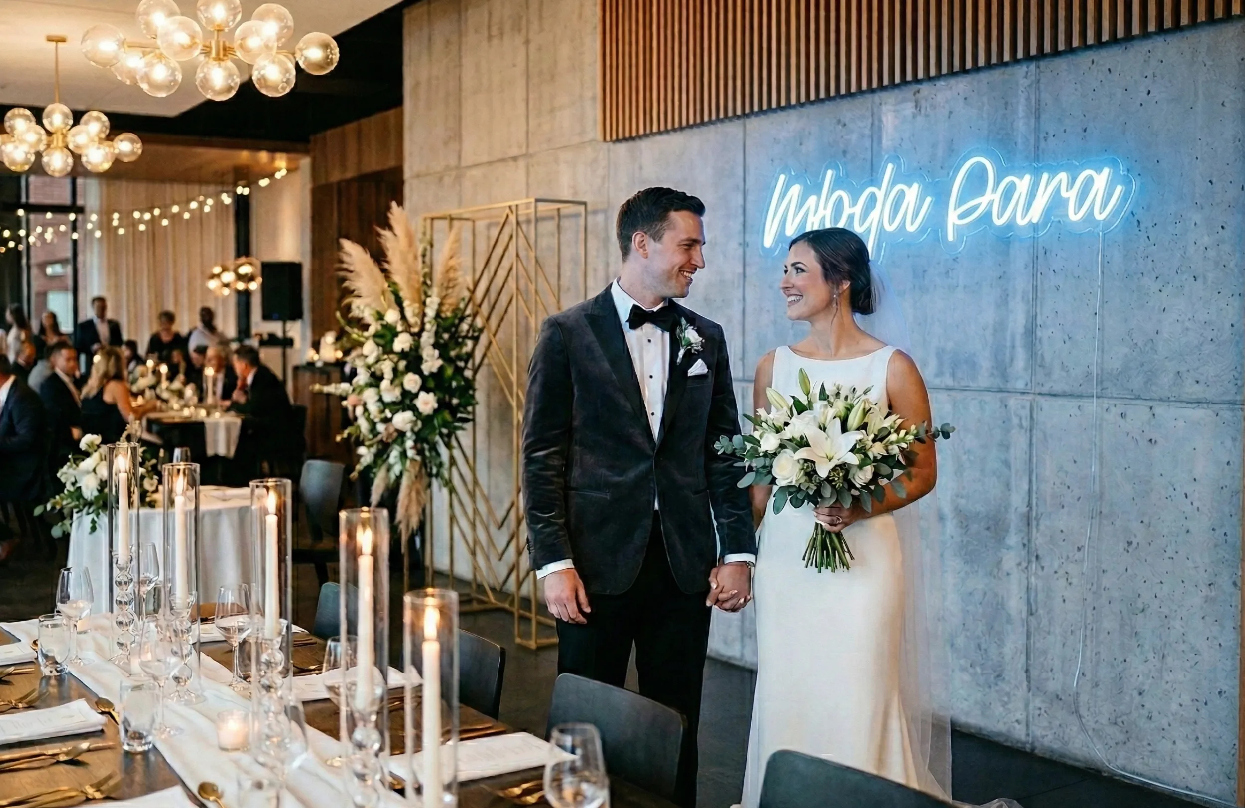 Neon LED Młoda para