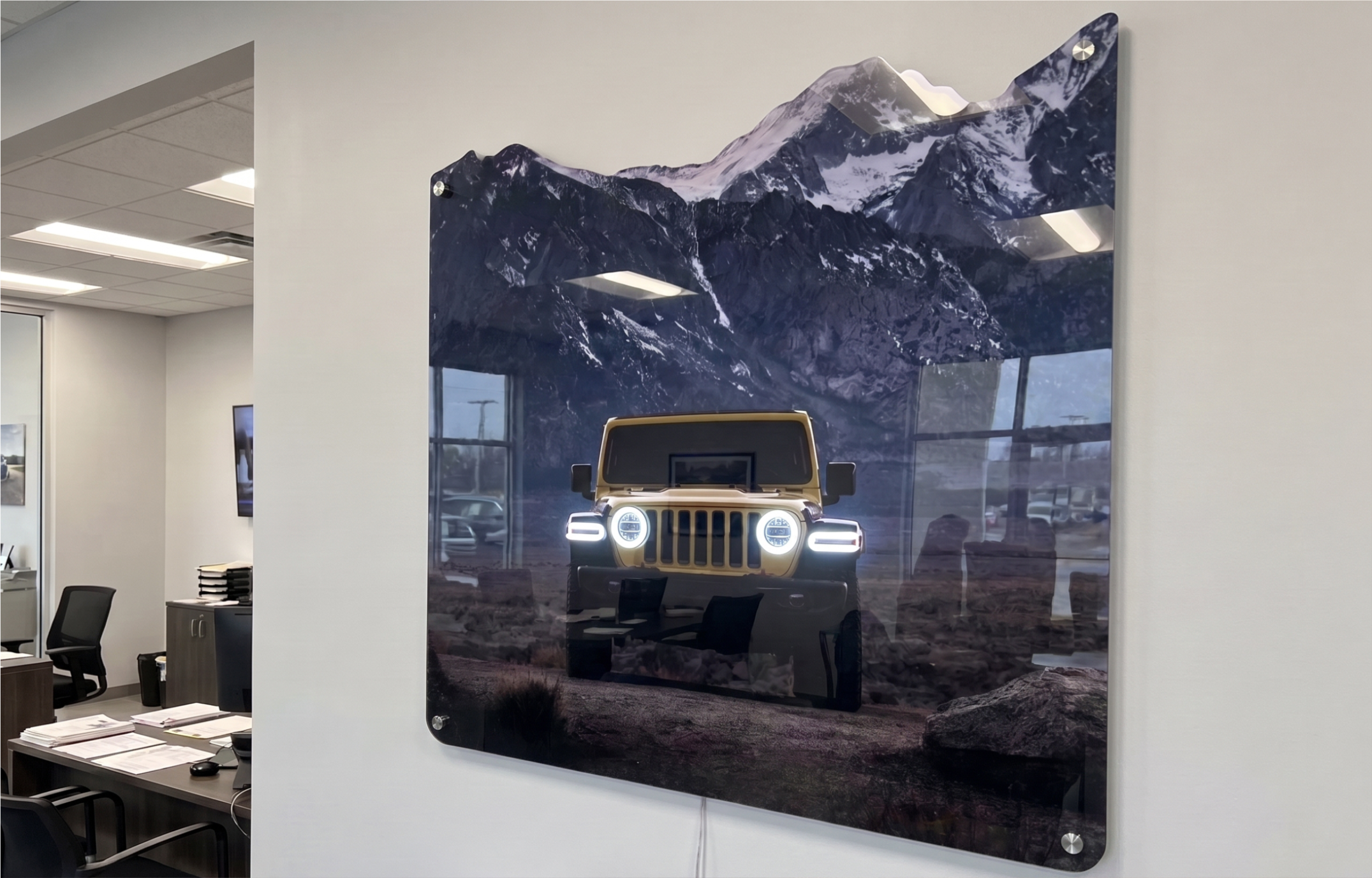 NeonArt Samochód Terenowy Off-Road 4x4 LED 66x66cm