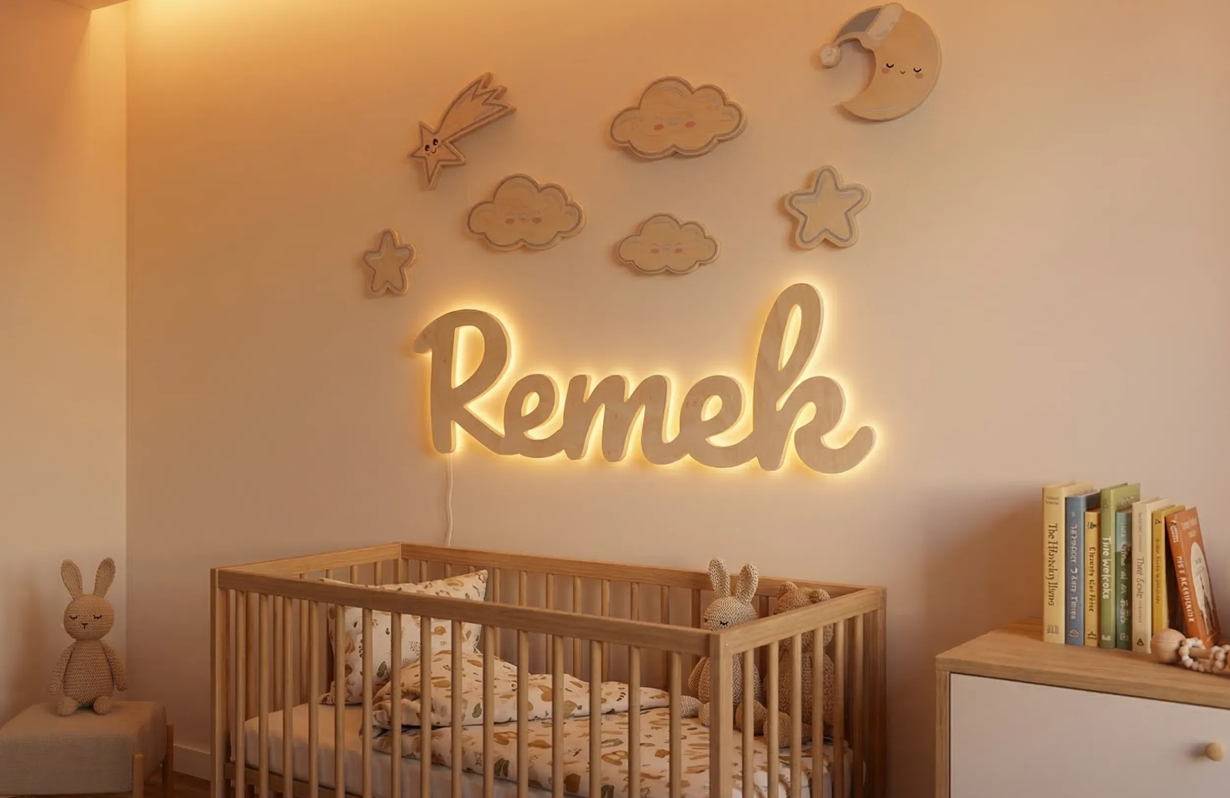 Podświetlane imię dziecka LED