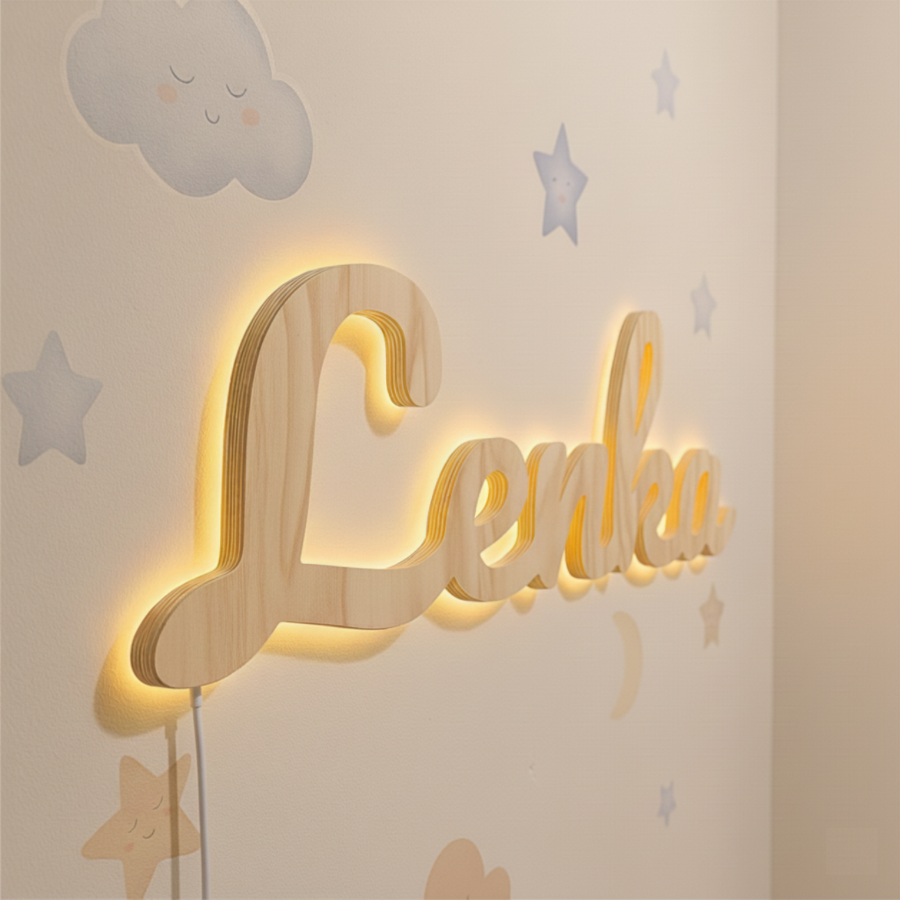 Podświetlane imię dziecka LED