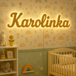 Podświetlane imię dziecka LED