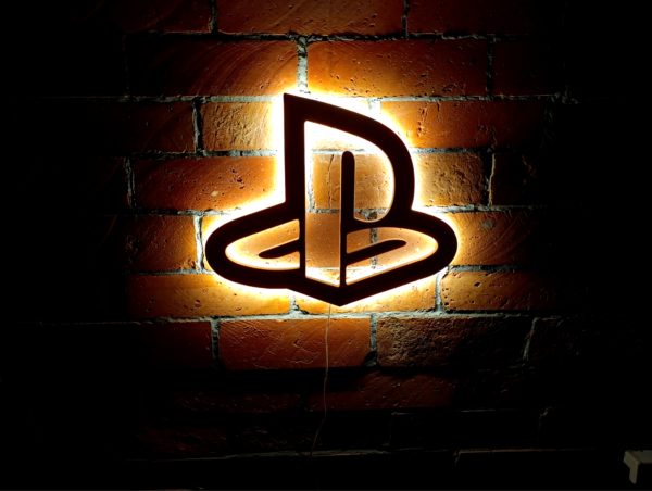Podświetlane Logo PlayStation PS na ścianę