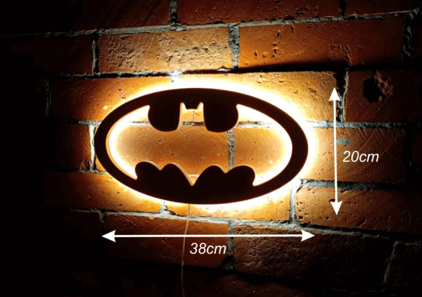 Podświetlane Logo Batmana na ścianę LED - obrazek 6