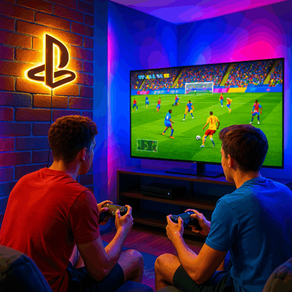 Podświetlane Logo PlayStation PS na ścianę - obrazek 4