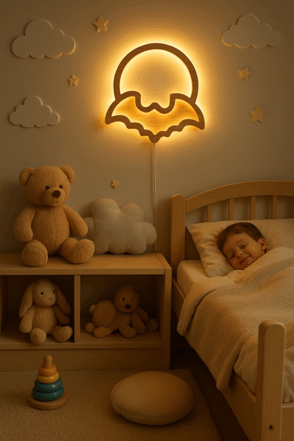 Podświetlany Batman na ścianę LED na tle księżyca - obrazek 4