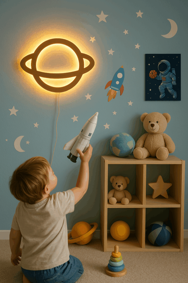 Podświetlana planeta na ścianę LED - obrazek 3