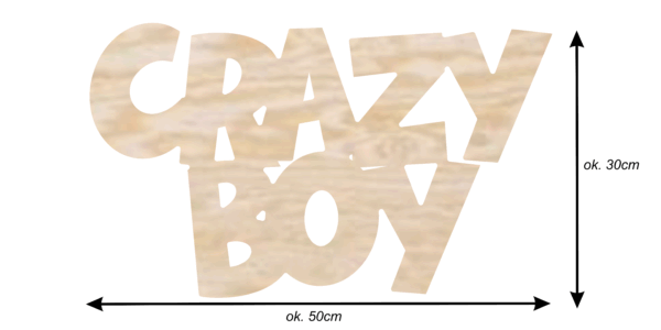 Podświetlany napis CRAZY BOY na ścianę LED - obrazek 4