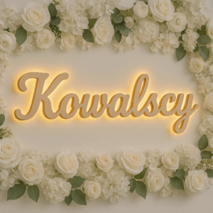 Podświetlane imię na wesele