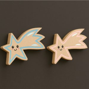 Spadająca gwiazda - drewniana ozdoba